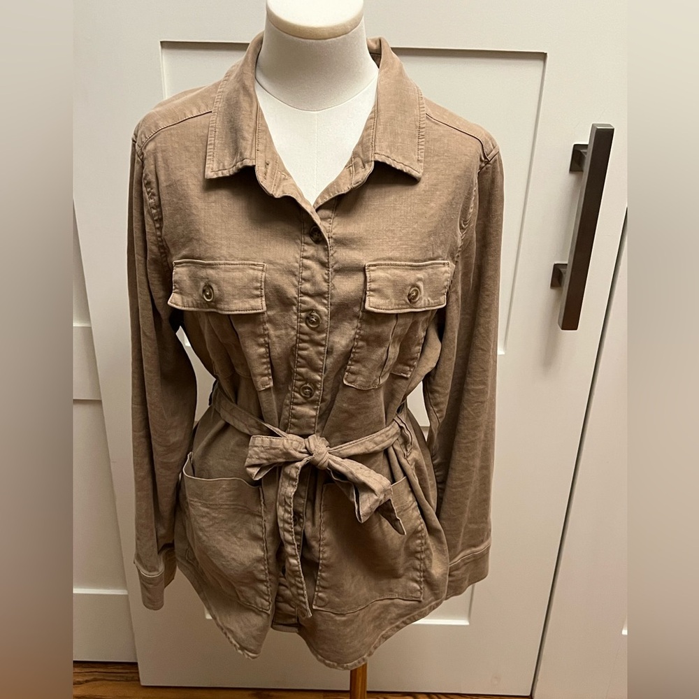Evereve Level 99 Women's Khaki Utility Jacket - Picture 6 of 12